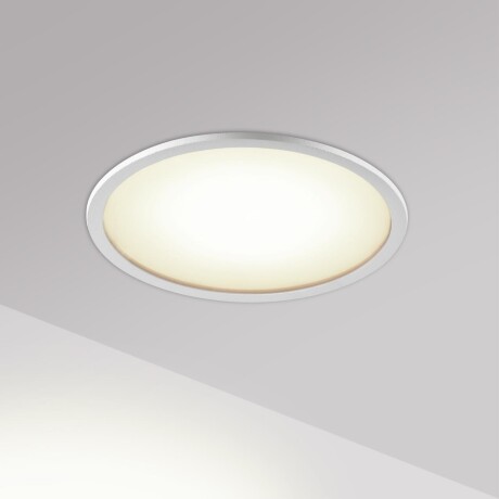 Novotech LANTE 359879 Белый встраиваемый светильник диаметром 102мм, плоский матовый рассеиватель, с CCT переключателем цветовой температуры LED 18Вт 980Лм CRI≥90 100° 3000-4000-6000К IP20 220V (коэффициент пульсации<1%)