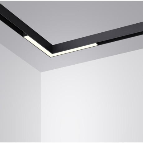 359945 Черный трековый угловой светодиодный SMART светильник, диммирование, упр. цветностью 3000-6000К, через пульт ДУ/Tuya Smart Life/Алиса 20Вт 120° 1200Лм CRI90 Novotech VECTOR