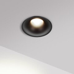 Novotech ECLAT 359885 Черный встраиваемый светильник диаметром 71мм, с CCT переключателем цветовой температуры LED 7Вт 530Лм CRI≥90 UGR≤16 45° 3000-4000-6000К IP20 220V (коэффициент пульсации<1%)