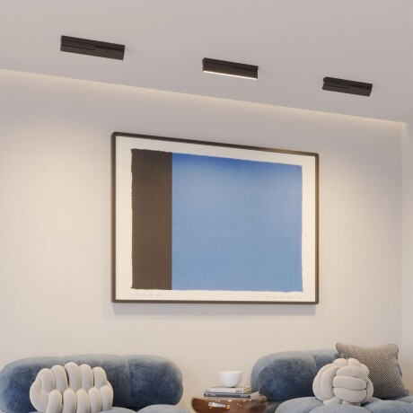 Novotech EOS 359767 Черный накладной поворотный светодиодный светильник книжка, шириной 30см, с матовым белым рассеивателем, CCT перекл. цветовой температуры на драйвере, LED 18Вт 970Лм CRI90 120° 2700;3200;4000К IP20 220В, коэф. пультсации < 1%