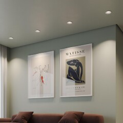 Novotech ECLAT 359886 Белый встраиваемый светильник диаметром 82мм, с CCT переключателем цветовой температуры LED 10Вт 840Лм CRI≥90 UGR≤16 45° 3000-4000-6000К IP20 220V (коэффициент пульсации<1%)