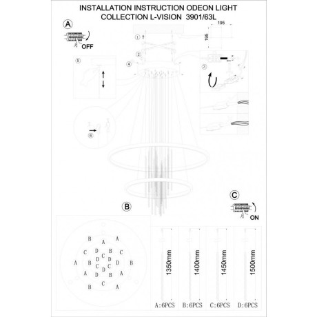 Подвесной светильник Monica 3901/63L