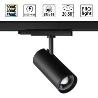 359584   Светильник трехфазный трековый Novotech PORTс переключ. цв. темпер. и мощности IP20 LED Ra95 Lm3388 30-35-40W 220-240V 3000К\4000К\5700К NAIL