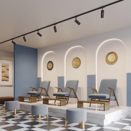 359584 Светильник трехфазный трековый Novotech PORTс переключ. цв. темпер. и мощности IP20 LED Ra95 Lm3388 30-35-40W 220-240V 3000К\4000К\5700К NAIL