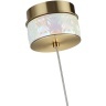 Odeon Light Exclusive LULU 5454/5L Декоративный светодиодный подвес-цилиндр с жемчужным керамическим плафоном и основанием светлая бронза 5Вт 450Лм 3000K CRI80