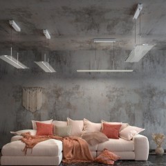 Светильник подвесной диммируемый со сменой цв.температуры, пульт ДУ (2.4G) в комплекте IP20 LED 50W ITER 358992 OVER