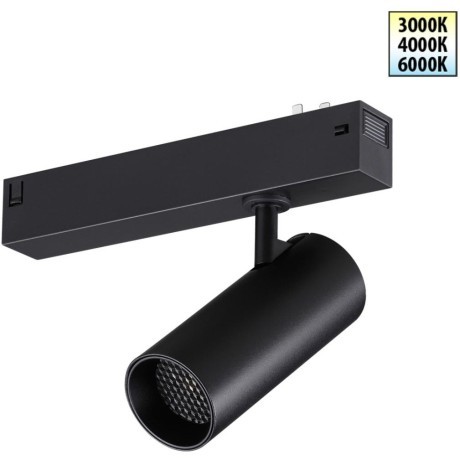 359956 Трековый светодиодный спот с перекл. цвет. температуры 3000;4000;6000К и антибликовым фильтром, 220В, 12Вт, 780Лм, CRI90 Novotech VECTOR