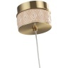 Odeon Light Exclusive LULU 5453/5L Декоративный светодиодный подвес-цилиндр с бежевым керамическим плафоном и основанием светлая бронза 5Вт 450Лм 3000K CRI80