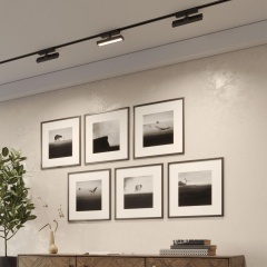 Novotech STRATUS 359777 Черный однофазный трехжильный трековый светодиодный светильник, линейный 20см, поворотный, CCT перекл. цветовой температуры, LED 12Вт 797Лм 2700;3200;4000К CRI90 105° IP20 220В, коэф. пульсации < 1%