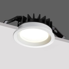 359844 Белый круглый светодиодный светильник с перекл. цв. температуры 15W 1500Лм 2700;3200;4000К 120° UGR16 CRI95 IP44 Novotech FLUO