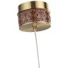 Odeon Light Exclusive LULU 5453/5LA Декоративный светодиодный подвес-цилиндр с коричневым керамическим плафоном и основанием светлая бронза 5Вт 450Лм 3000K CRI80