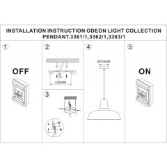 Подвесной светильник с 1 плафоном Odeon Light 3362/1 BITS под лампу 1xE27 60W