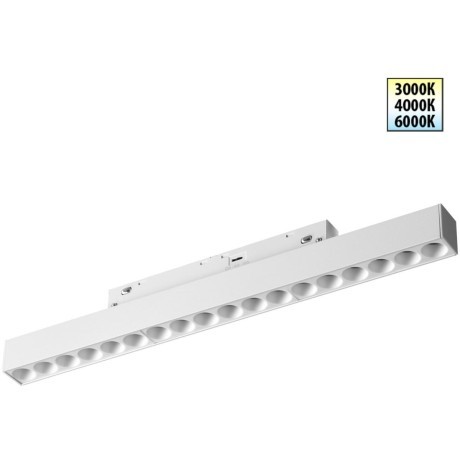 359622 Трековый светильник Novotech SHINO с переключ. цв. темпер. IP20 LED Ra90 Lm1170 3000К\4000К\6000К 18W 48V FLUM