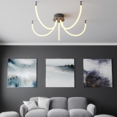 359326 KONST NT24 000 черный Светильник светодиодный IP20 LED 3000K 14W 170-265V 1360Лм RAMO