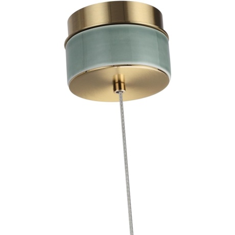 Odeon Light LULU 5452/6L Декоративный светодиодный подвесной светильник с зеленым керамическим плафоном и бронзовым основанием 6W 3000K CRI80 550Лм