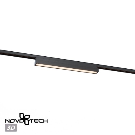 Novotech ITER 359788 Черный линейный однофазный трехжильный трековый светильник, 40см, с CCT переключением цветовой температуры, LED 24Вт 1294Лм CRI≥90 108° 2700-3200-4000К IP20 220V