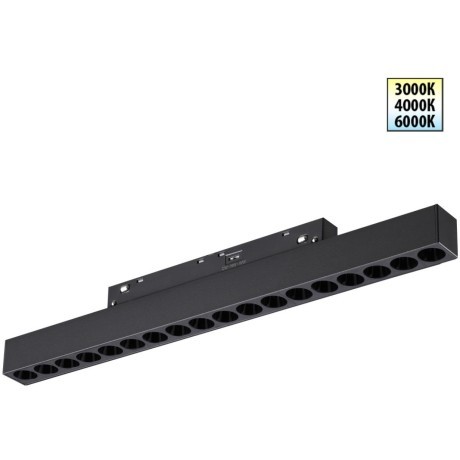 359623 Трековый светильник Novotech SHINO с переключ. цв. темпер. IP20 LED Ra90 Lm1170 3000К\4000К\6000К 18W 48V FLUM