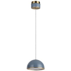 Odeon Light LULU 5452/6LA Декоративный светодиодный подвесной светильник с синим керамическим плафоном и бронзовым основанием 6W 3000K CRI80 550Лм