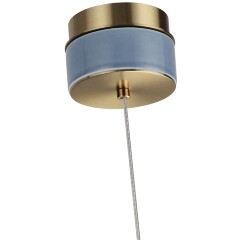 Odeon Light LULU 5452/6LA Декоративный светодиодный подвесной светильник с синим керамическим плафоном и бронзовым основанием 6W 3000K CRI80 550Лм