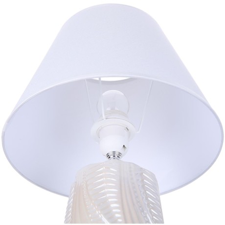 8211/1T CLASSI LN25 белый жемчужный/белый, керамика/текстиль Настольная лампа Е27 1*60W 220V SINNA