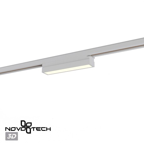 Novotech ITER 359789 Белый линейный однофазный трехжильный трековый светильник, 20см, с CCT переключением цветовой температуры, LED 12Вт 697Лм CRI≥90 108° 2700-3200-4000К IP20 220V