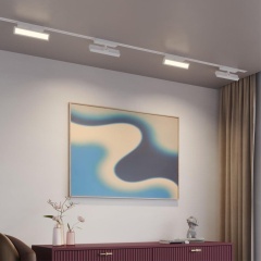 Novotech STRATUS 359774 Белый однофазный двужильный трековый светодиодный светильник, линейный 20см, поворотный, CCT перекл. цветовой температуры, LED 12Вт 797Лм 2700;3200;4000К CRI90 105° IP20 220В, коэф. пульсации < 1%