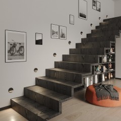 359708 Светильник c датчиком движения и аккумулятором, заряжаемый от usb, быстросъемный (на магнитах) для лестниц Novotech IP20 LED 0.4W 3000К 1000mAh Li-ion, 5V VESPERA