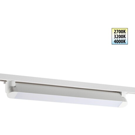 Novotech ITER 359794 Белый однофазный двухжильный трековый светильник длиной 46см, поворотный плафон, с CCT переключением цветовой температуры LED 24Вт 2032Лм CRI≥90 113° 2700-3200-4000К IP20 220V