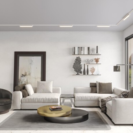 Novotech ITER 359794 Белый однофазный двухжильный трековый светильник длиной 46см, поворотный плафон, с CCT переключением цветовой температуры LED 24Вт 2032Лм CRI≥90 113° 2700-3200-4000К IP20 220V