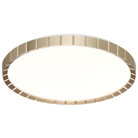 Sonex ATABI GOLD Круглый светодиодный светильник с белым матовым плафоном и золотым основанием диаметром 486мм, 76Вт, CCT переключение 3000;4000;6000К CRI80 160° IP43