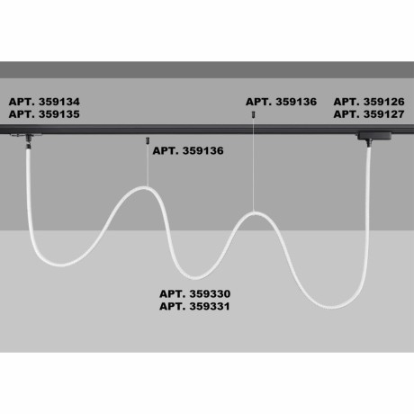 359331 KONST NT24 000 черный Светильник светодиодный IP20 LED 4000K 38W 170-265V 3360Лм RAMO