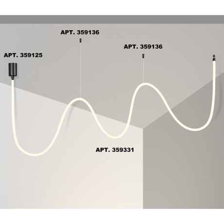 359331 KONST NT24 000 черный Светильник светодиодный IP20 LED 4000K 38W 170-265V 3360Лм RAMO