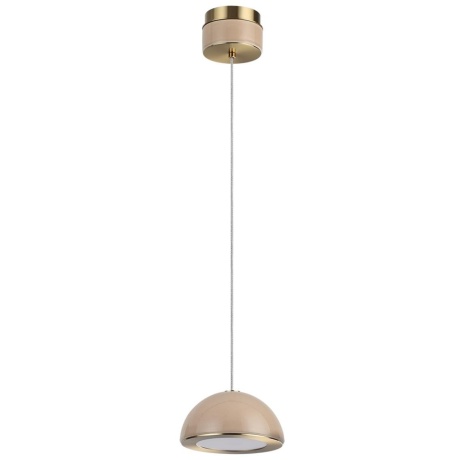 Odeon Light LULU 5453/6L Декоративный светодиодный подвесной светильник с бежевым керамическим плафоном и бронзовым основанием 6W 3000K CRI80 550Лм