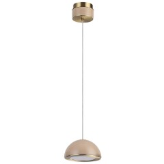 Odeon Light LULU 5453/6L Декоративный светодиодный подвесной светильник с бежевым керамическим плафоном и бронзовым основанием 6W 3000K CRI80 550Лм
