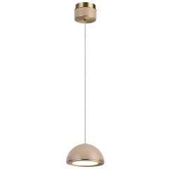 Odeon Light LULU 5453/6L Декоративный светодиодный подвесной светильник с бежевым керамическим плафоном и бронзовым основанием 6W 3000K CRI80 550Лм