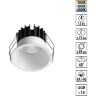 Novotech BRILLO 359865 Белый круглый встраиваемый светильник диаметром 84мм, с CCT переключателем цветовой температуры LED 12Вт 850Лм 40° CRI≥90 UGR≤16 3000-4000-6000К IP20 220V, коэффициент пульсации<1%