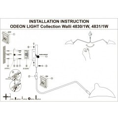 Бра для чтения с выключателем Kerbi 4831/1W