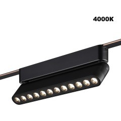 359465 Трековый ременный светодиодный SMART светильник c доп. механическим перекл. цветности Novotech EASY CRI90+ 3000-6000К 440Лм 28° 12W TUYA, Алиса, Wi-Fi