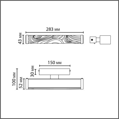 Настенный светильник с выкл. LED x 10W 2000К/3000K/4000K/переключ. RIVERA 5450/10WLA
