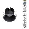 Novotech BRILLO 359866 Черный круглый встраиваемый светильник диаметром 84мм, с CCT переключателем цветовой температуры LED 12Вт 850Лм 40° CRI≥90 UGR≤16 3000-4000-6000К IP20 220V, коэффициент пульсации<1%