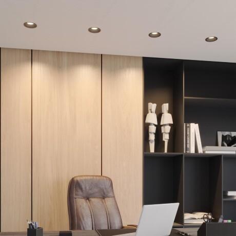 Novotech BRILLO 359866 Черный круглый встраиваемый светильник диаметром 84мм, с CCT переключателем цветовой температуры LED 12Вт 850Лм 40° CRI≥90 UGR≤16 3000-4000-6000К IP20 220V, коэффициент пульсации<1%