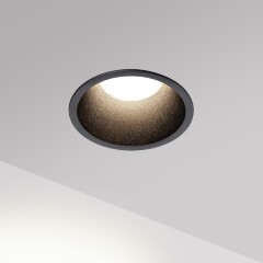 Novotech BRILLO 359866 Черный круглый встраиваемый светильник диаметром 84мм, с CCT переключателем цветовой температуры LED 12Вт 850Лм 40° CRI≥90 UGR≤16 3000-4000-6000К IP20 220V, коэффициент пульсации<1%