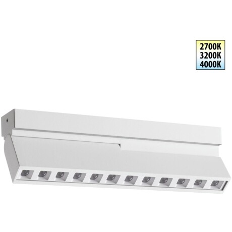 Novotech EOS 359763 Белый накладной поворотный светодиодный светильник книжка шириной 20см, глазковые светодиоды, CCT перекл. цветовой температуры на драйвере, LED 12Вт 540Лм CRI90 26° 2700;3200;4000К IP20 220В, коэф. пультсации < 1%