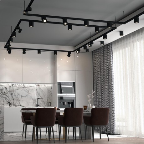 Трехжильный однофазный трековый светодиодный светильник Novotech GRODA 358777 1300лм 15Вт