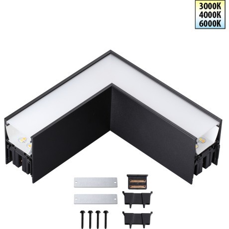 Светильник соединитель Novotech OVER «L» с переключ. цв. температуры IP20 LED Ra90 Lm560 8W 220-240V 3000К\4000К\6000К FATTO 359609