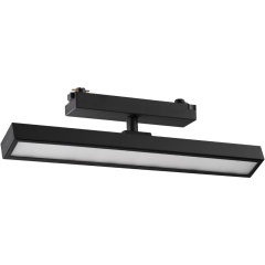 Novotech STRATUS 359772 Черный однофазный двужильный трековый светодиодный светильник, линейный 30см, поворотный, CCT перекл. цветовой температуры, LED 18Вт 1080Лм 2700;3200;4000К CRI90 105° IP20 220В, коэф. пульсации < 1%