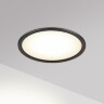 Novotech LANTE 359880 Черный встраиваемый светильник диаметром 102мм, плоский матовый рассеиватель, с CCT переключателем цветовой температуры LED 18Вт 980Лм CRI≥90 100° 3000-4000-6000К IP20 220V (коэффициент пульсации<1%)