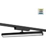 Novotech STRATUS 359773 Черный однофазный двужильный трековый светодиодный светильник, линейный 40см, поворотный, CCT перекл. цветовой температуры, LED 24Вт 1384Лм 2700;3200;4000К CRI90 105° IP20 220В, коэф. пульсации < 1%