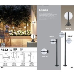 Уличный настенный светильник Odeon Light 4832/1W LOMEO IP44 под лампу 1xE27 1*10W