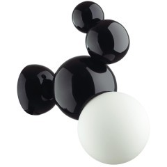 6566/1W MODERNI LN24 черный/белый матовый/металл/стекло Бра E27 1*40W 220V BLASEN